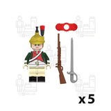 French Dragoon Block Figures Set of 5pcs