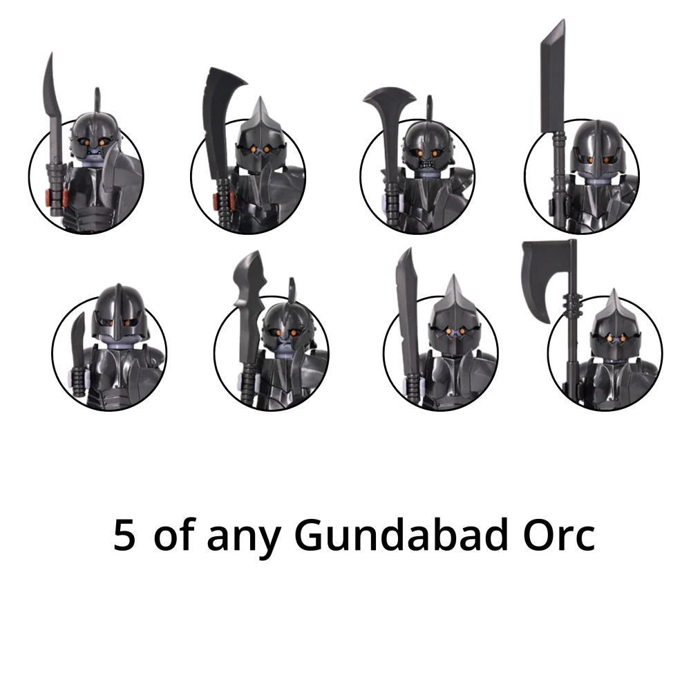 Lord the Rings Gundabad Orcs Block Figures Set