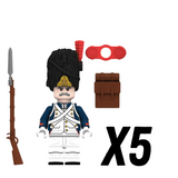 Grenadiers of the Old Guard Block Figures Set of 5pcs