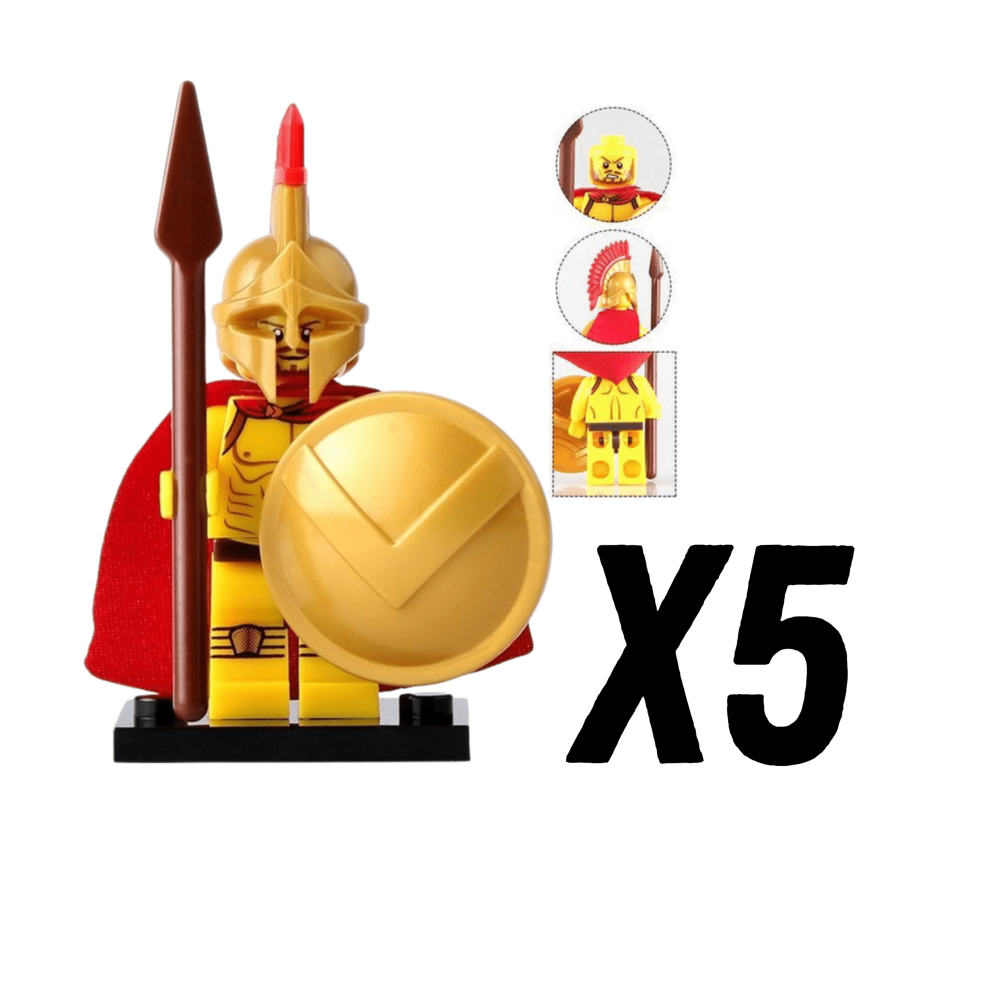 Spartan Warriors Spears Block Figures Set of 10pcs
