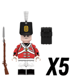 Napoleonic Wars British Royal Fusiliers Block Figures Set of 10pcs