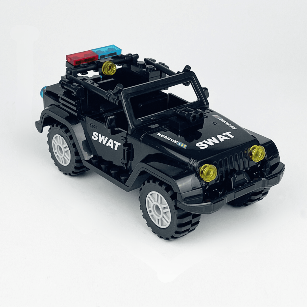 Special Operations SWAT Jeep Block Figures Set