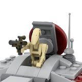Space War Theme Battle Droid Armored Assault Tank MOC Building Set – 398pcs (Red)
