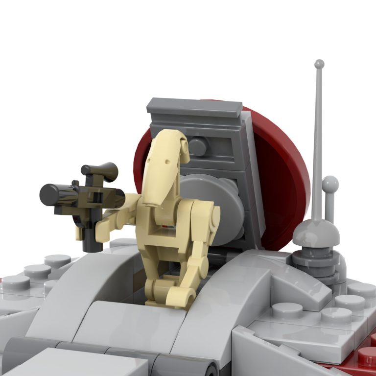 Space War Theme Battle Droid Armored Assault Tank MOC Building Set – 398pcs (Red)