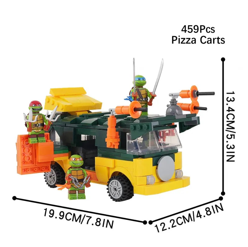 Teenage Mutant Ninja Turtle  Pizza Van MOC Building Set