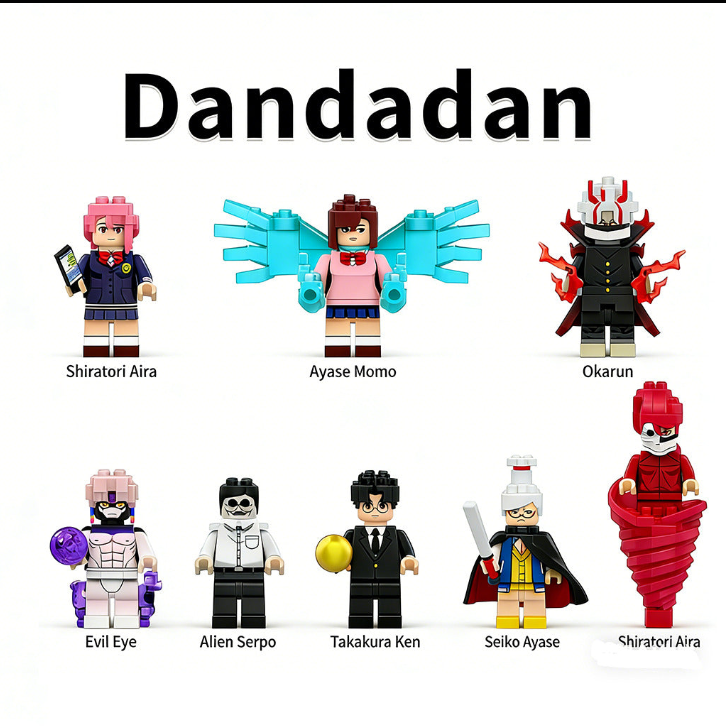 Dandadan Anime Character  Building Block Figures Set Collectible Bricks Toys for Fans