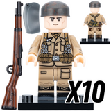 WWII German Luftwaffe Infantry Block Figures Set