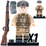 WWII German Luftwaffe Infantry Block Figures Set