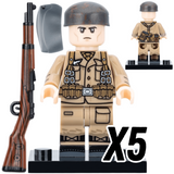 WWII German Luftwaffe Infantry Block Figures Set