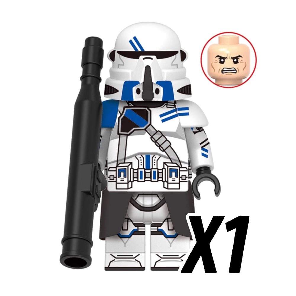 Space War Theme 501st Clone Trooper Block Figures Set – ARF, Heavy, Pilot, and Airborne
