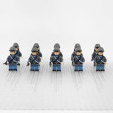 American Civil War Confederate Lone Star Guards Block Figures Set