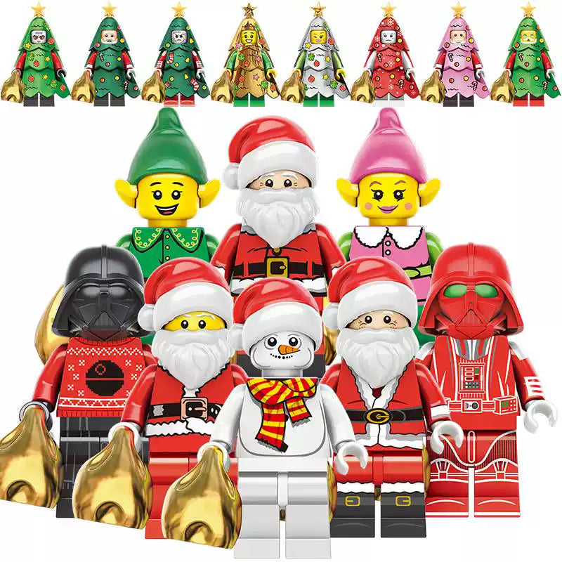 Assortment of Christmas Characters Block Figures Set 2