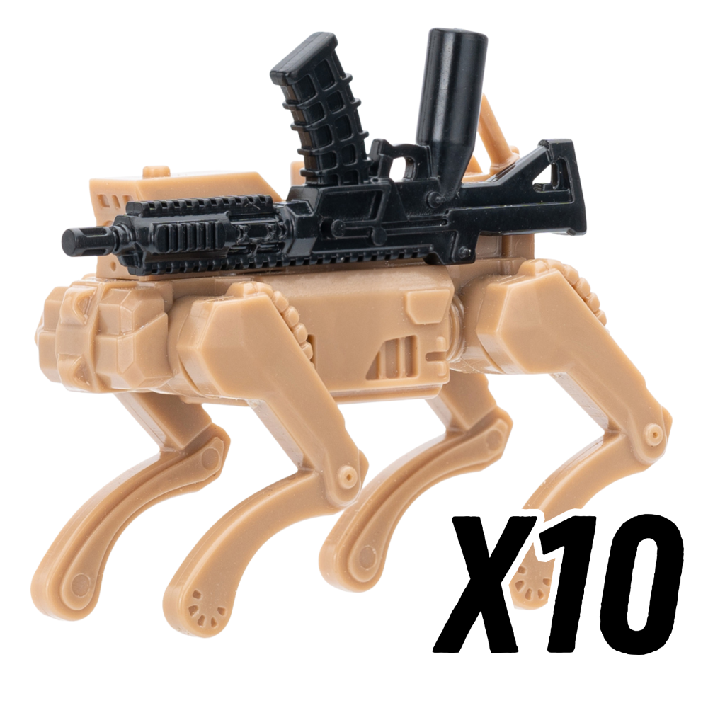 RoboDog Block Figures Set – Weaponized Mecha Hounds (4 Variants)
