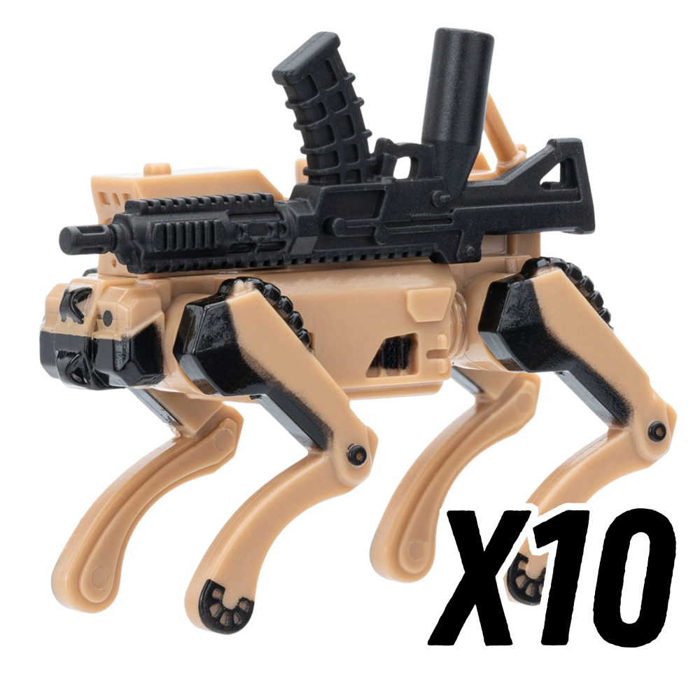 RoboDog Block Figures Set – Weaponized Mecha Hounds (4 Variants)