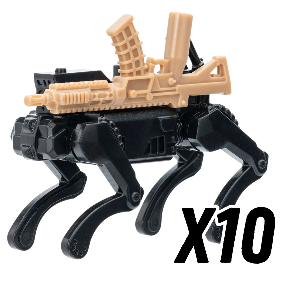 RoboDog Block Figures Set – Weaponized Mecha Hounds (4 Variants)