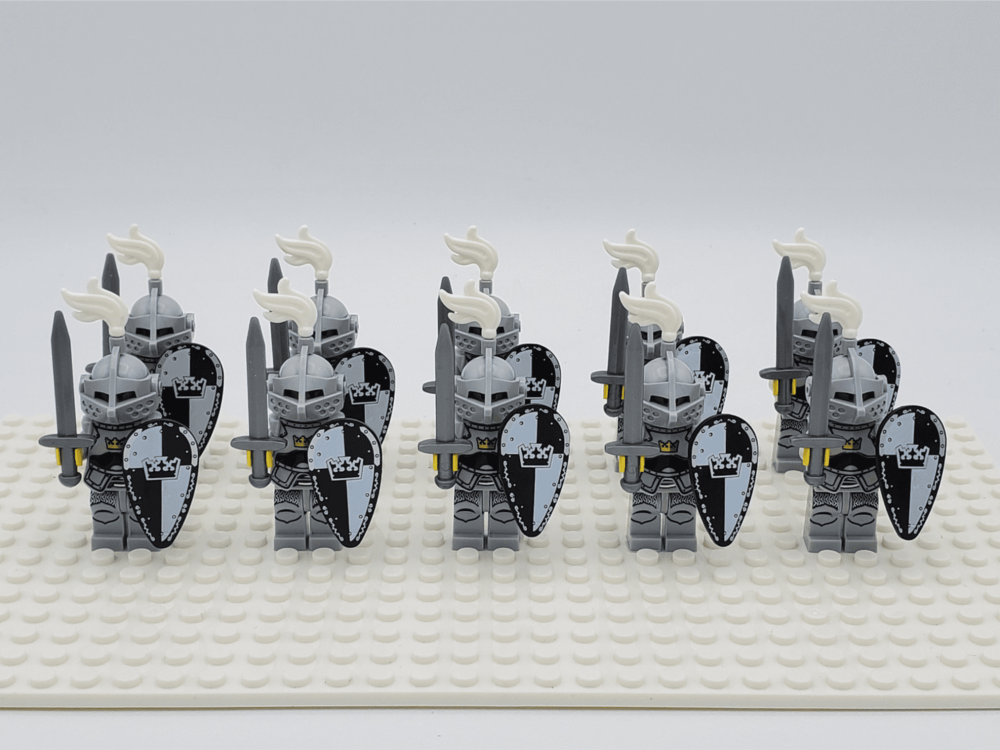 Black Crown Knights Style 1 Block Figures Set of 10pcs