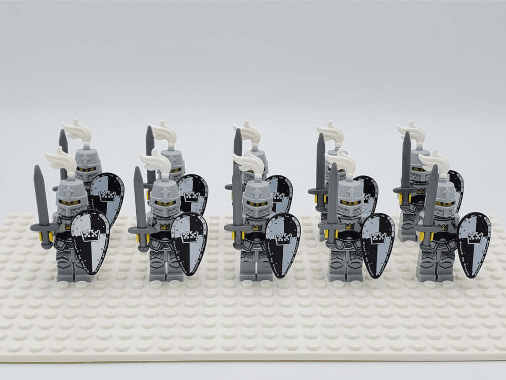 Black Crown Knights Style 2 Block Figures Set of 10pcs