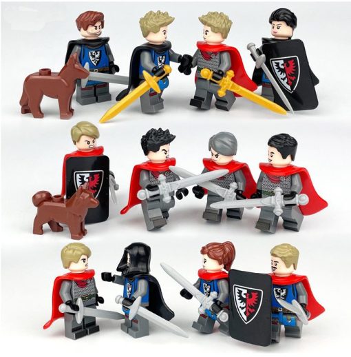 Black Falcon Medieval Castle Knights Block Figures Set of 12pcs