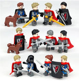 Black Falcon Medieval Castle Knights Block Figures Set of 12pcs