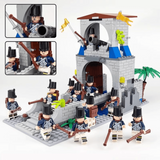 Castle Gatehouse with Drawbridge & Cannon Tower Building  Set