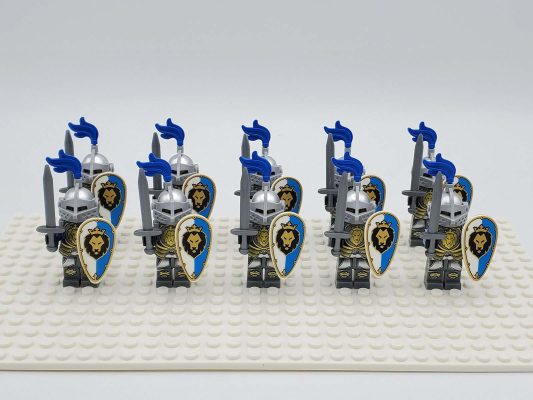 Blue Lion Knights Style 1 Block Figures Set of 10pcs