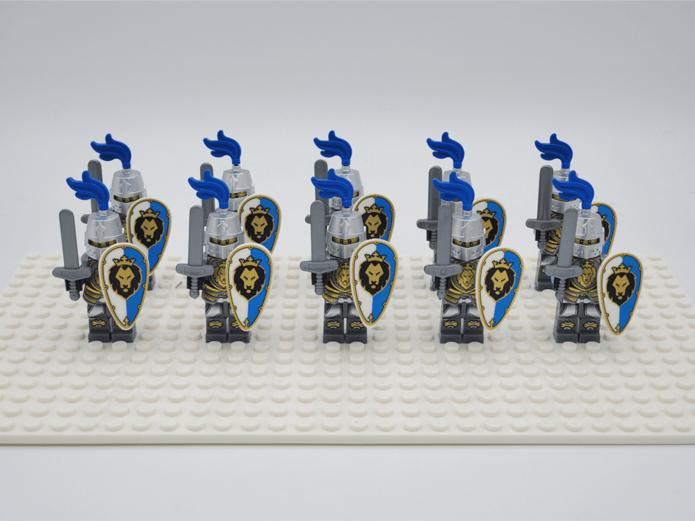 Blue Lion Knights Style 2 Block Figures Set of 10pcs