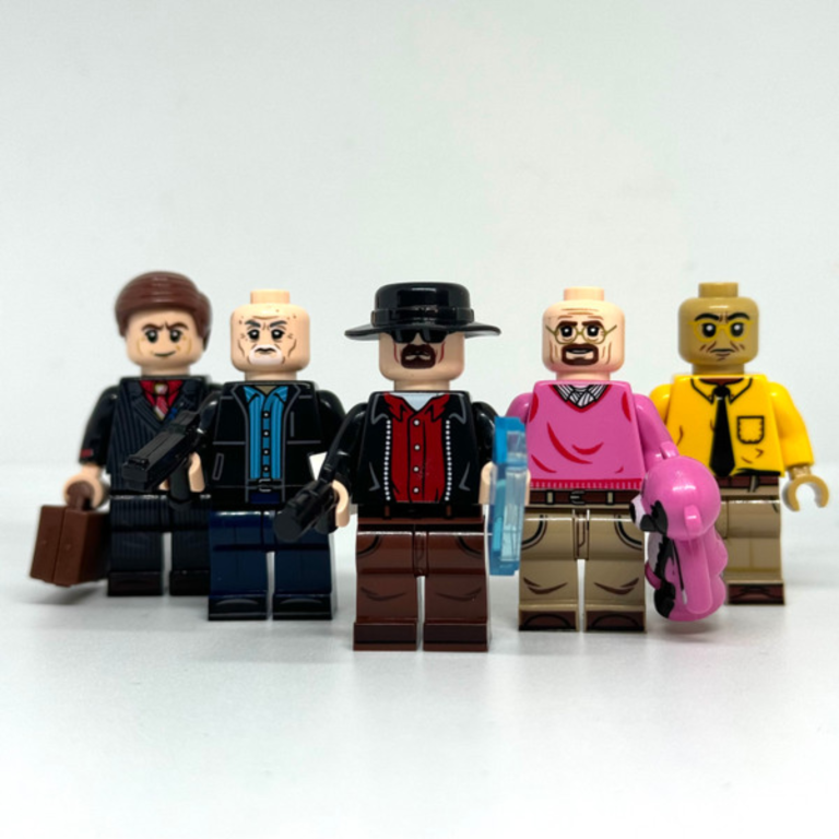 Breaking Bad Block Figures Set – Walter White Gus Fring Hank Saul Goodman Heisenberg