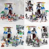 Castle Gatehouse with Drawbridge & Cannon Tower Building  Set