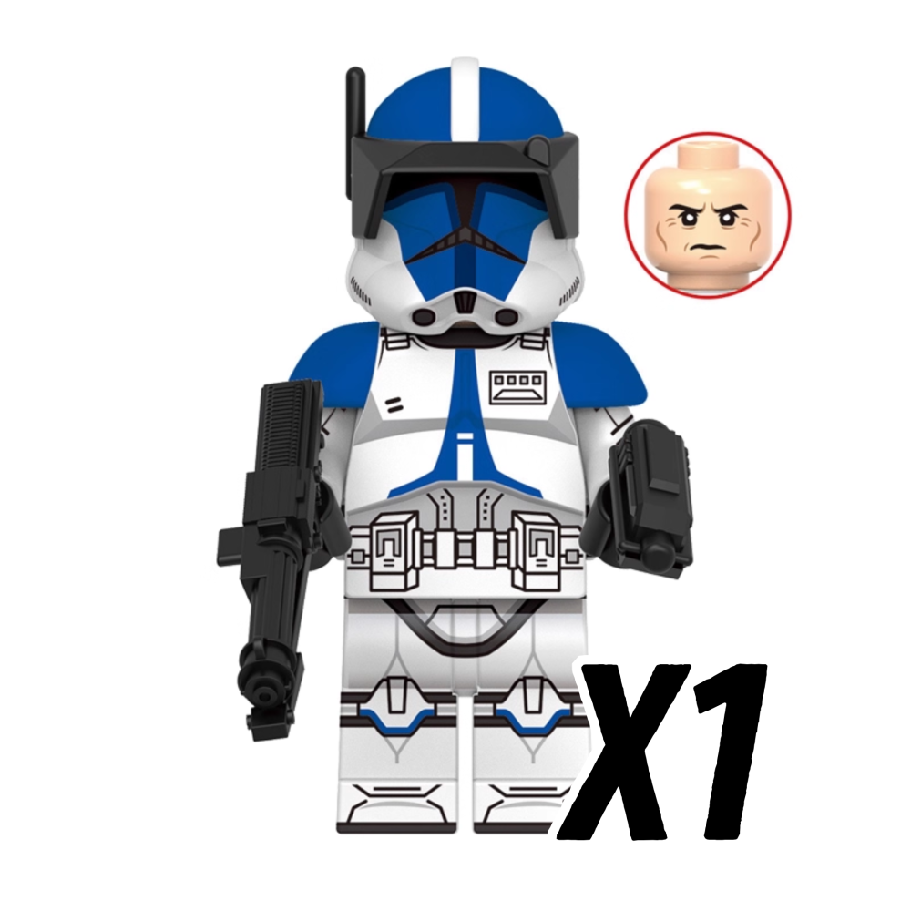 Space War Theme 501st Clone Trooper Block Figures Set – Clone, Stormtroopers, Marines, and Scout