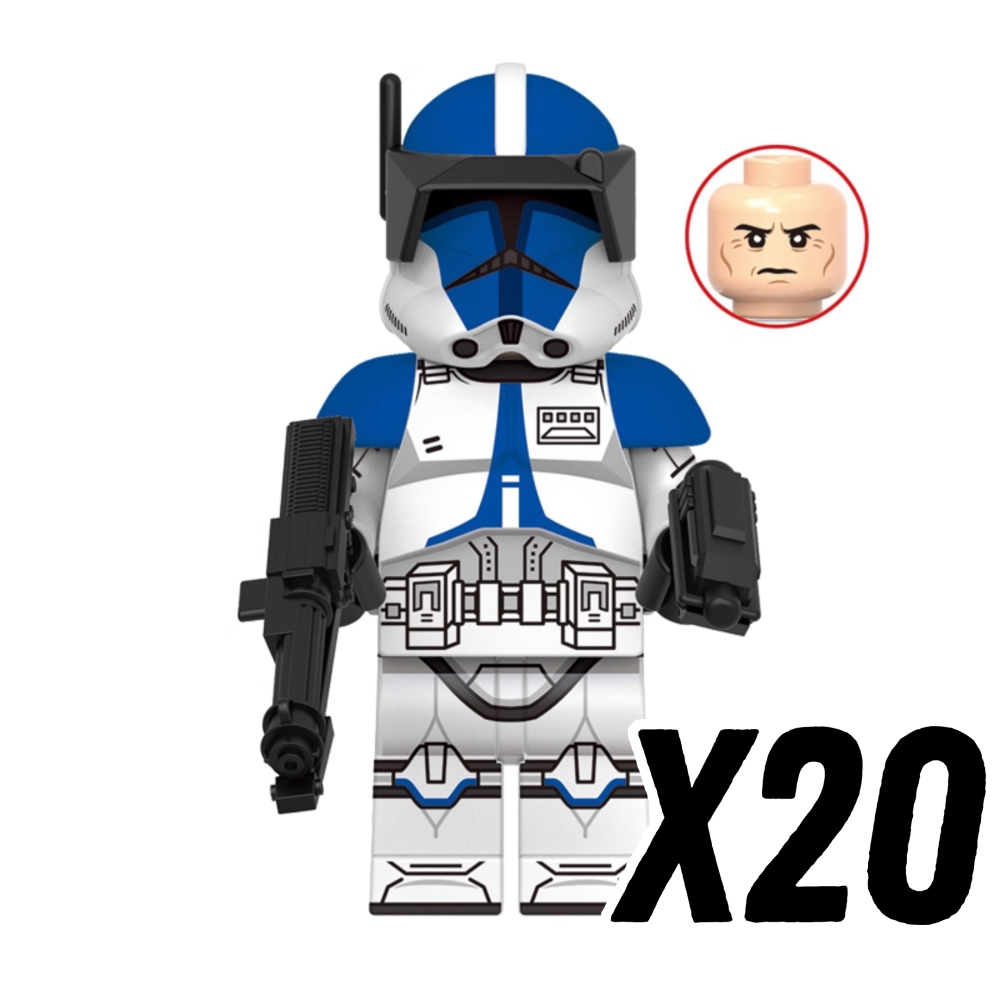 Space War Theme 501st Clone Trooper Block Figures Set – Clone, Stormtroopers, Marines, and Scout