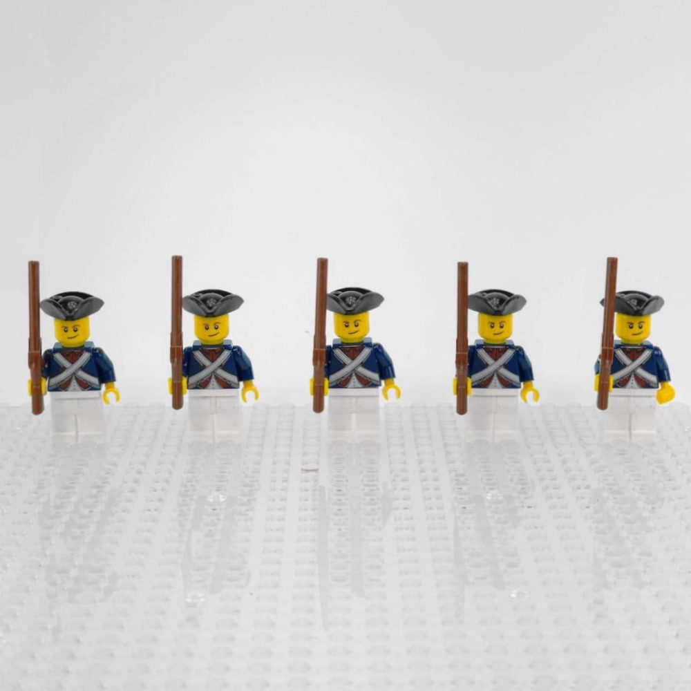 Continental Soldiers American Revolution Block Figures Set of 5pcs