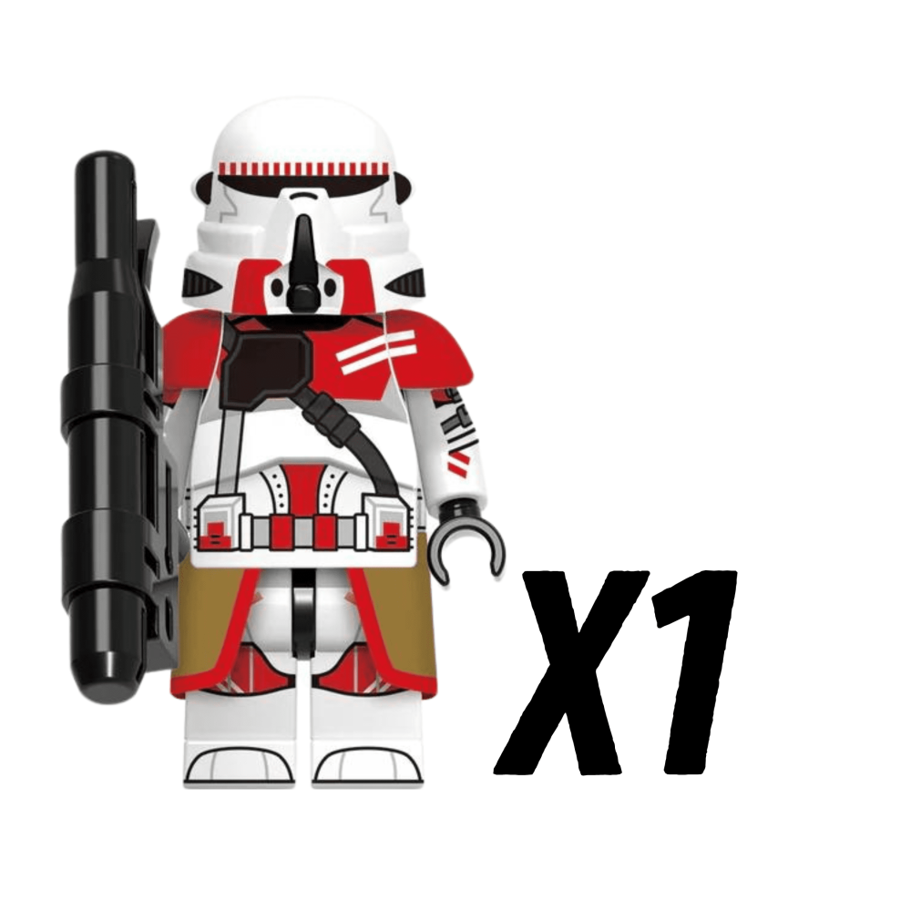 Space War Theme Coruscant Guard Airborne Trooper Block Figures Set With PLX-1 Rocket Launcher