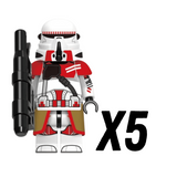 Space War Theme Coruscant Guard Airborne Trooper Block Figures Set With PLX-1 Rocket Launcher