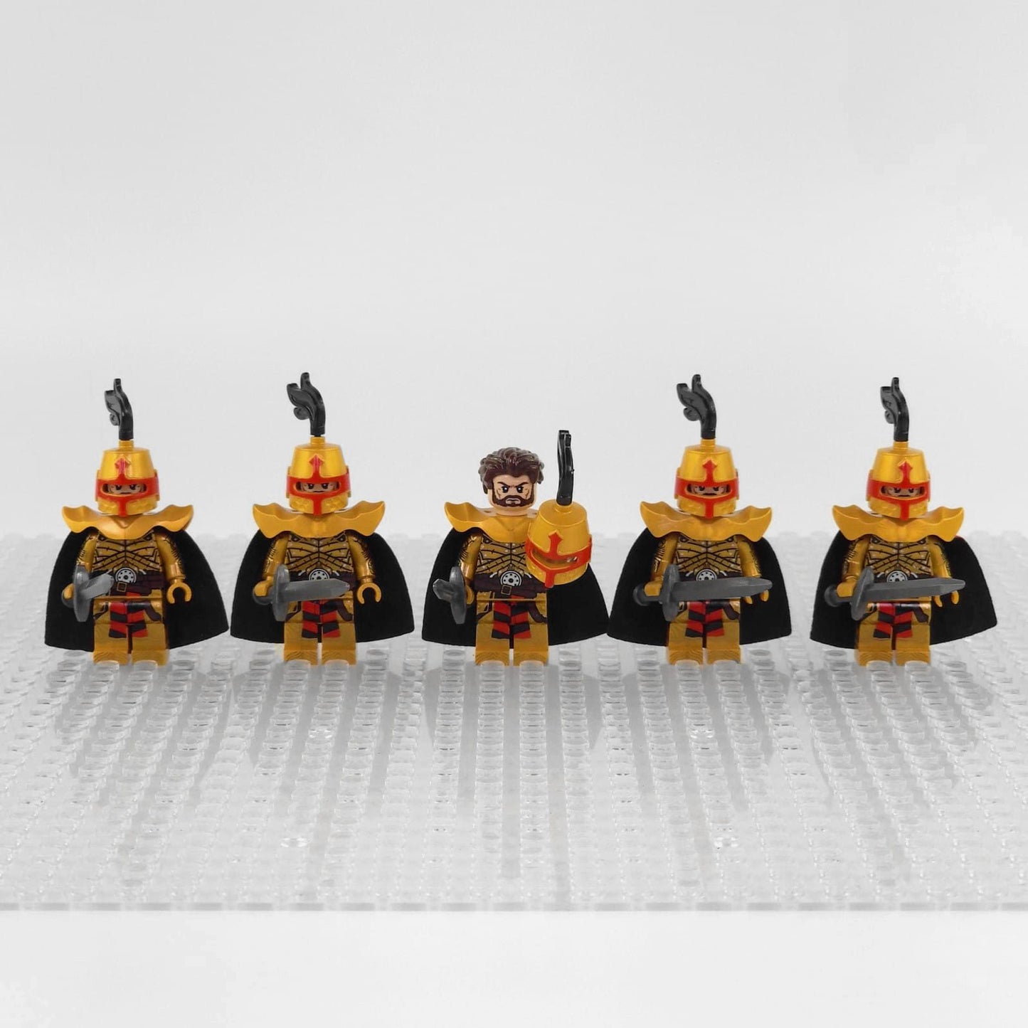 Crusades Knights Templar Golden Knights Block Figures Set of 5pcs