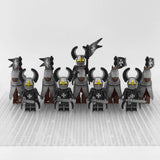 Crusades Mounted Knights Hospitallers Armored Warhorse Block Figures Set