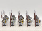 Crusades Teutonic Knights Spearman Block Figures Set of 10pcs