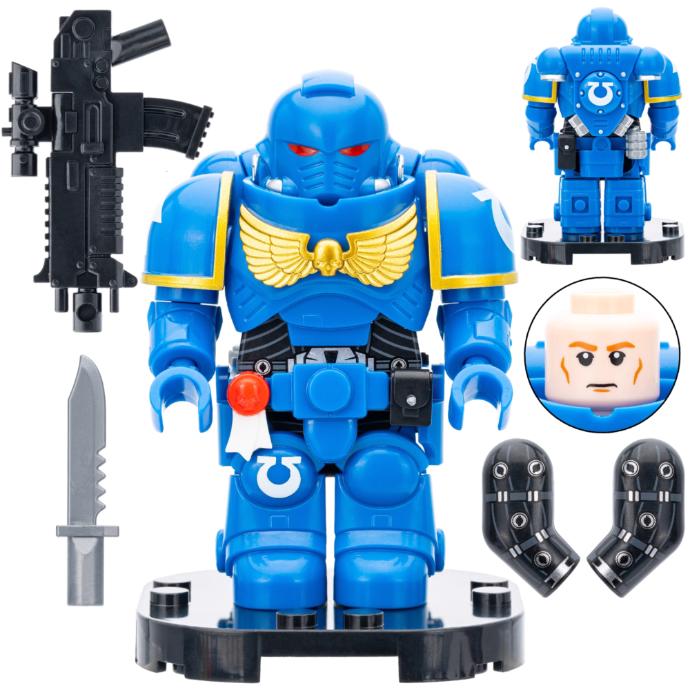 Warhammer 40K Ultramarines Space Marines Series Block Figures  Set