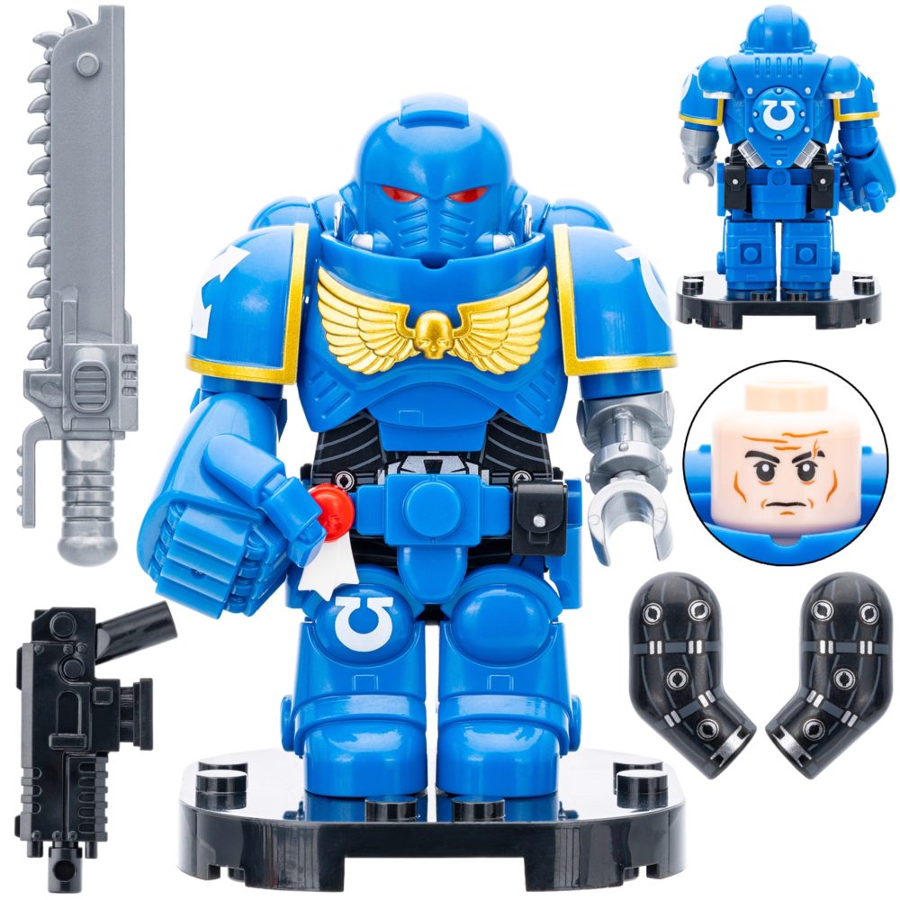 Warhammer 40K Ultramarines Space Marines Series Block Figures  Set