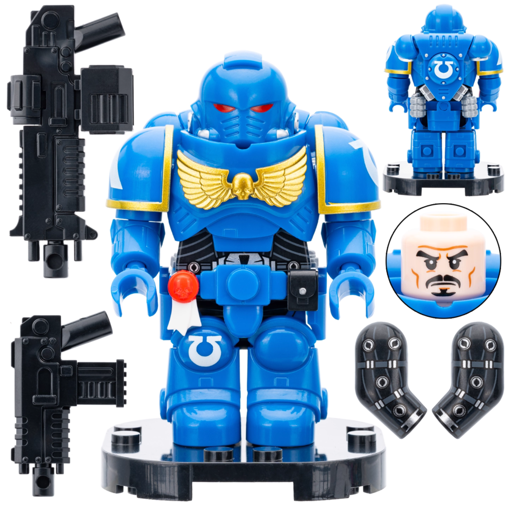 Warhammer 40K Ultramarines Space Marines Series Block Figures  Set