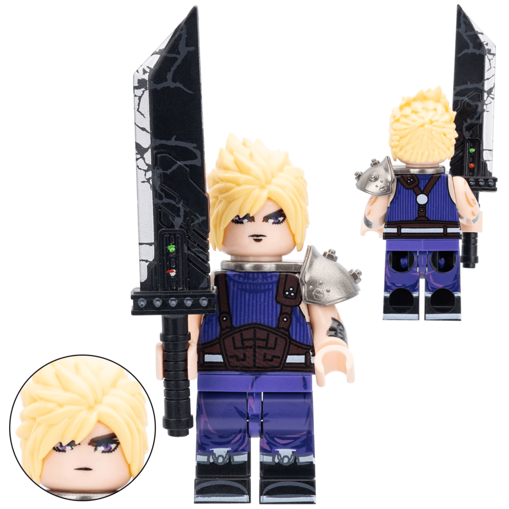 Final Fantasy Seven Cloud Strife Block Figures Set