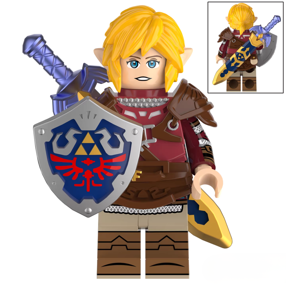Legend of Zelda Link & Princess Zelda Block Figures Set