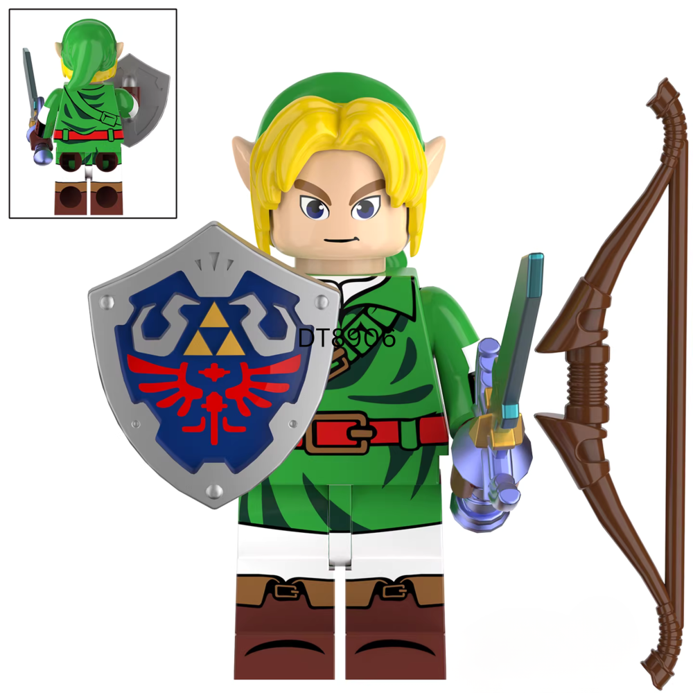 Legend of Zelda Link & Princess Zelda Block Figures Set of 8pcs