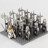 Medieval Crusader Knights Block Figures Army Set