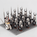 Medieval Crusader Knights Block Figures Army Set