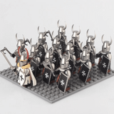 Medieval Crusader Knights Block Figures Army Set