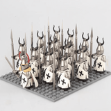 Medieval Crusader Knights Block Figures Army Set