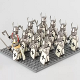 Medieval Crusader Knights Block Figures Army Set