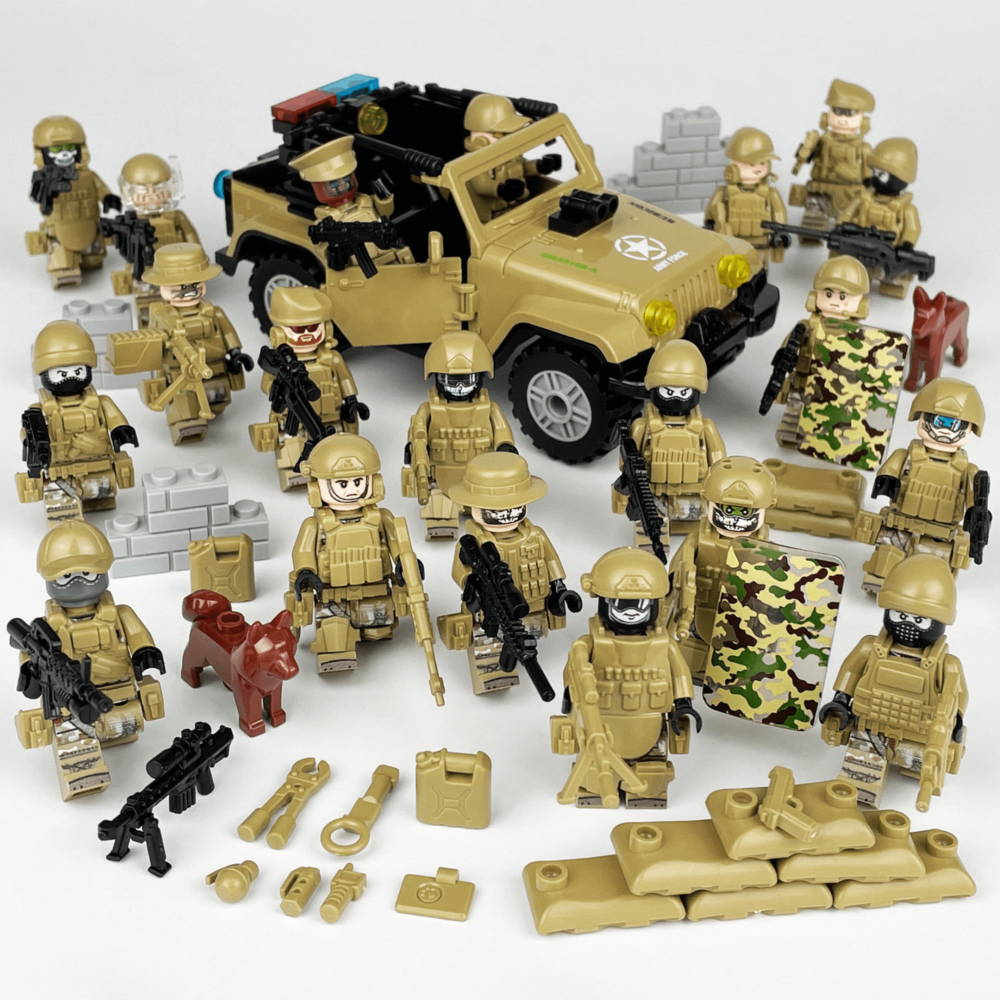 Desert Warfare Tactical Unit Block Figures Set