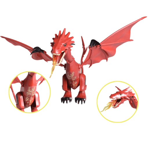 Lord the Rings The Hobbit Smaug Dragon Lonely Mountain Block Figures