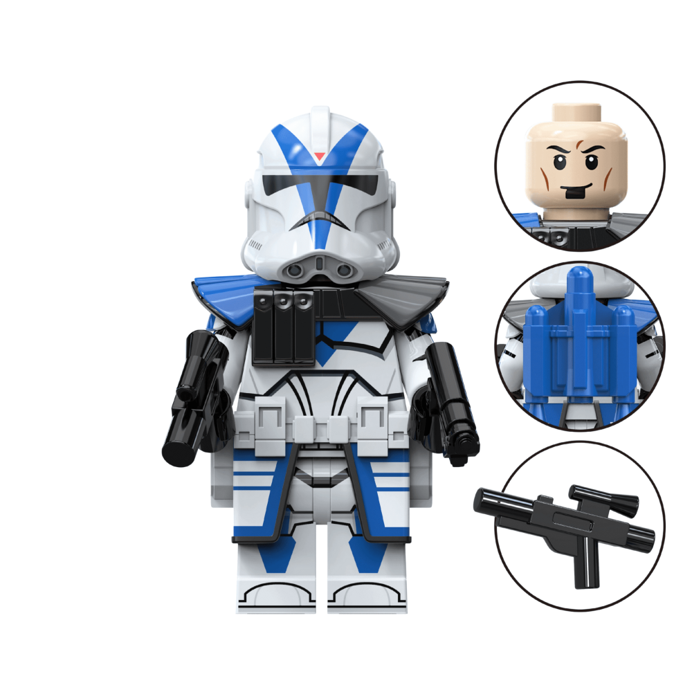 Space War Theme 501st Legion Clone Troopers & Anakin Block Figures Set 2